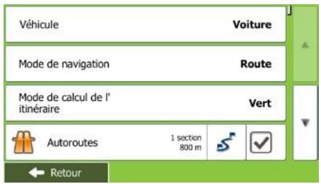 MAPPY ULTiX580 - Modifier le vehicule utilisé dans la planification d'itinétaire - 3