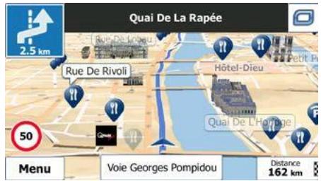 MAPPY ULTiX580 - Présentation du virage et Prochaine rue - 1