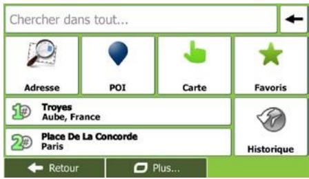 MAPPY ULTiX580 - Sélectionner une des destinations les plus probables (Historique intelligent) - 1