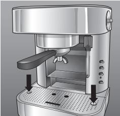 RIVIERA ET BAR CE 440 A INOX - Réglage de la grille repose-tasses (12) - 2