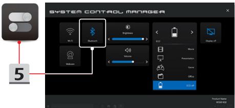 MSIPC GF63 8RC-288FR - Activier la connexion Bluetooth - 4