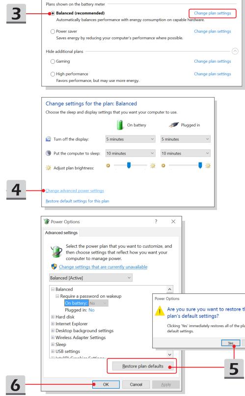 MSIPC GF63 8RC-288FR - Choisissez ou personnalisez un mode de gestion de l'alimentation - 3