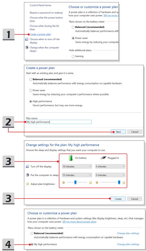 MSIPC GF63 8RC-288FR - Creez yourproporemde gestiondel'alimentation - 1