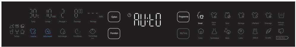 PAW HWD100-BD1499U1 - Sélection du mode de lavage - 1