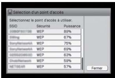 SONY NAS-S5S5PKE - Sélectionnez [Réglage du point d'accès] - [Recherche un point d'accès dispo.]. - 1