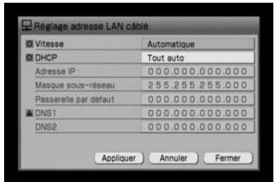 SONY NAS-S5S5PKE - Sélectionnez [Réglage de l'adresse]. - 1
