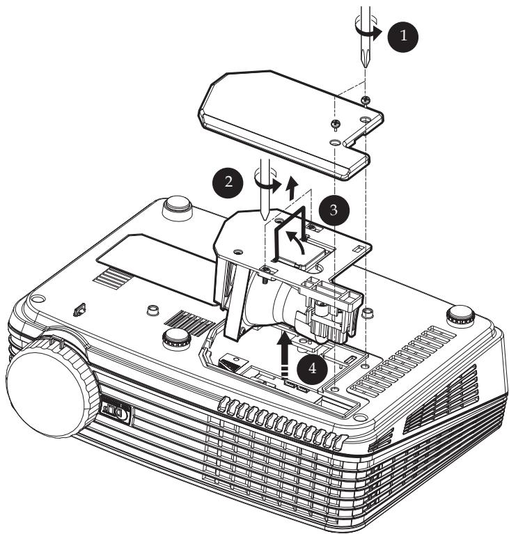 INFOCUS X6 - Remplacement de la lampe - 4