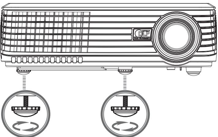 INFOCUS X6 - Réglage de la Hauteur de l'Image du Projecteur - 1