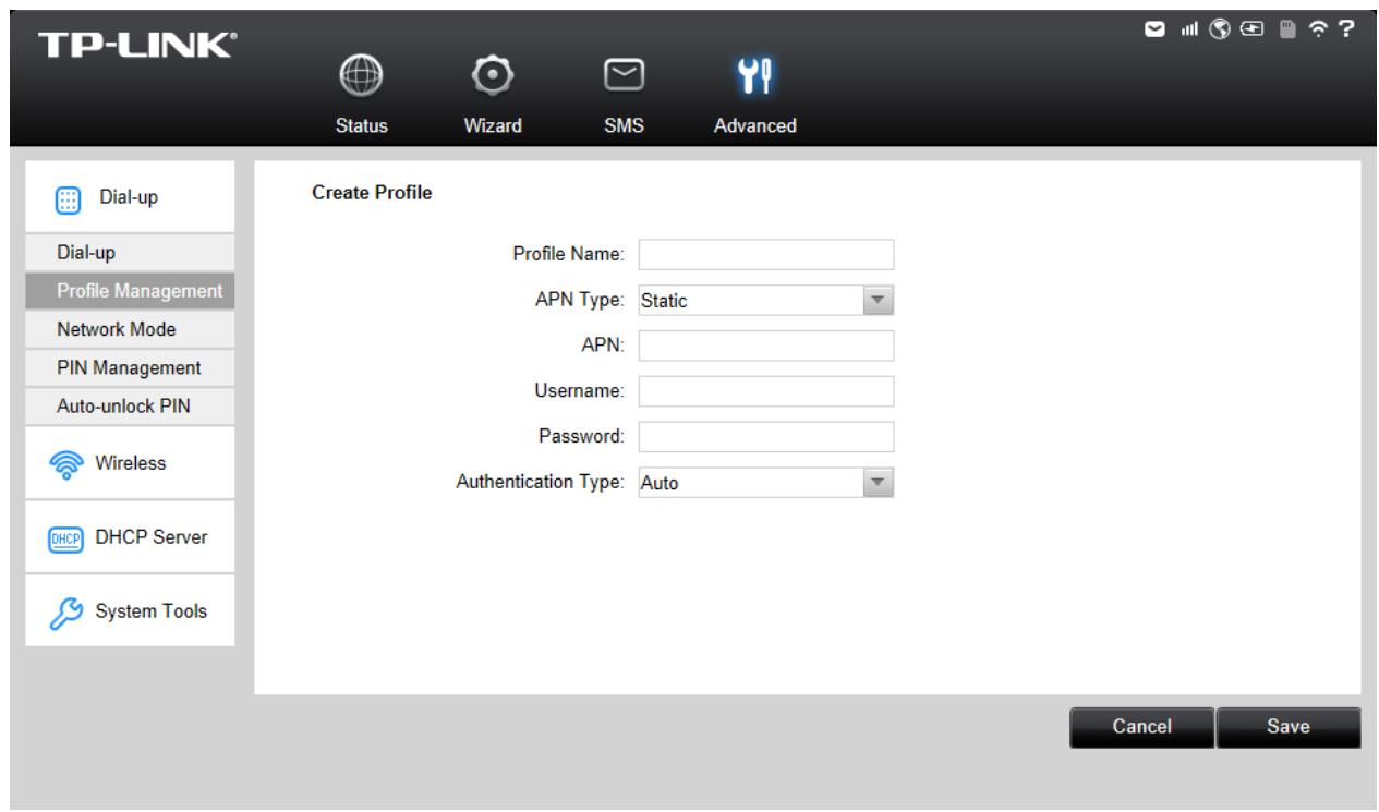 TP-LINK M5350 - Profile Management - 2