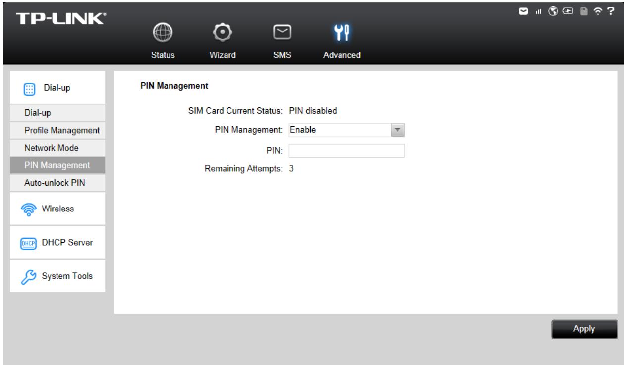 TP-LINK M5350 - PIN Management - 1
