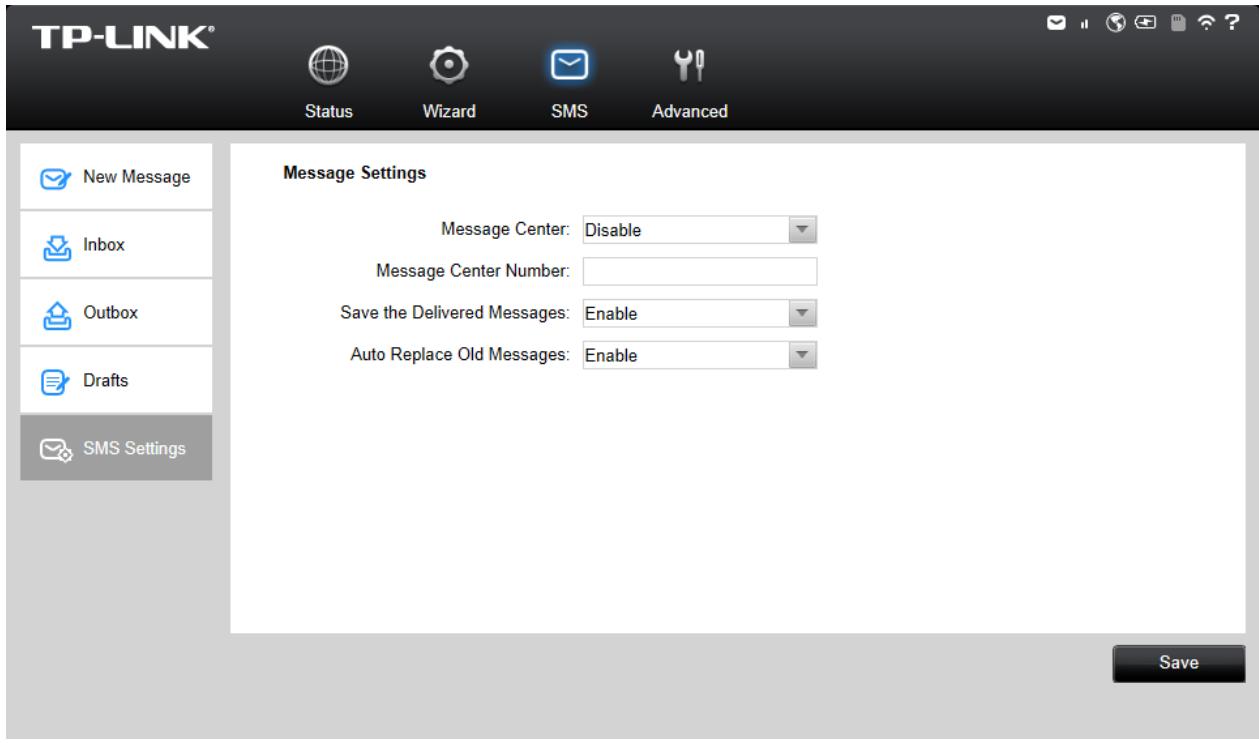 TP-LINK M5350 - SMS Settings - 1