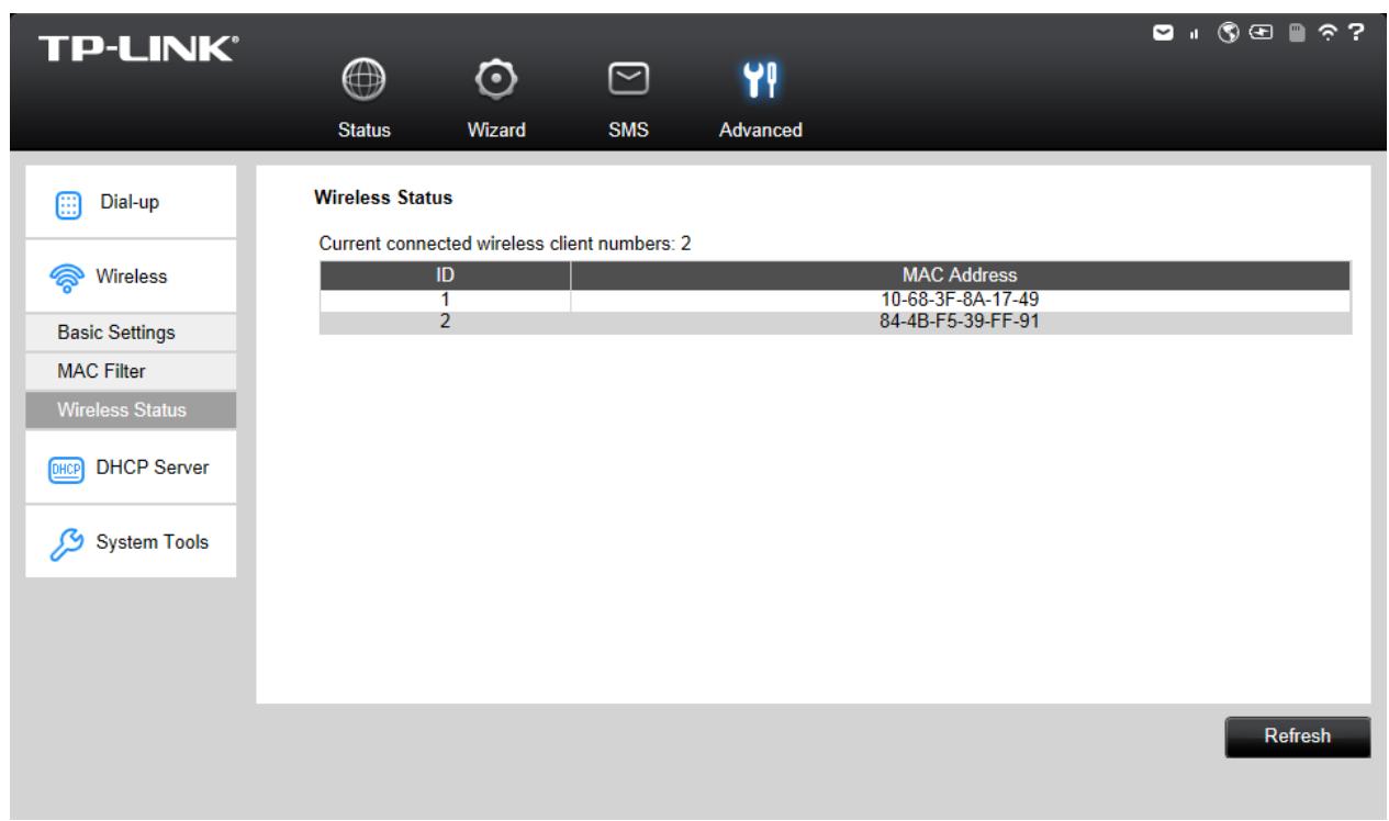 TP-LINK M5350 - Wireless Status - 1