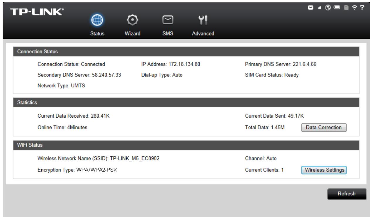 TP-LINK M5350 - Status - 1