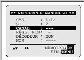 SAMSUNG SV-452 F - Mémorisez les chaînes manuellement - 7