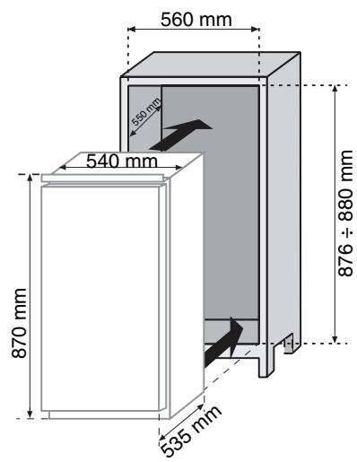 ROSIERES RBO3683/3 - INVERSER LE SENS D'OUVERTURE DU CONGELATEUR - 9