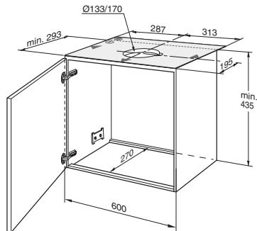 GAGGENAU AF280160 - Air vicié evacué vers le haut: - 1