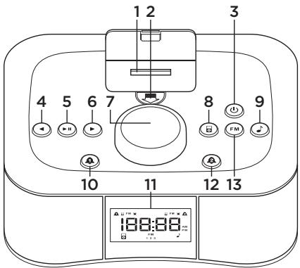 LOGITECH S400I - Caracteristiques du radio-reveil Clock Radio Dock S400i - 1