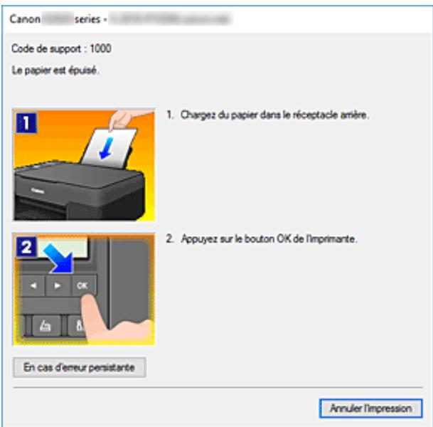 CANON G3560 - Lorsque des erreurs se produisent - 1