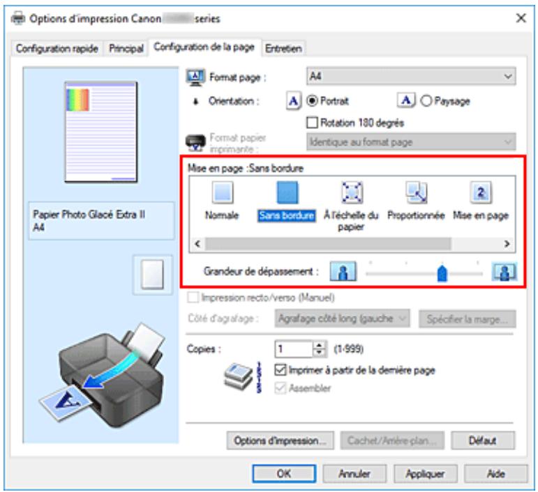 CANON G3560 - Définition d'une impression sans bordure - 1