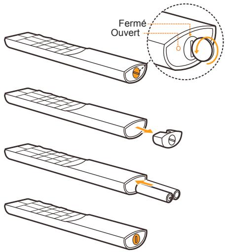 TCL 45P715 - Installation des piles - 1