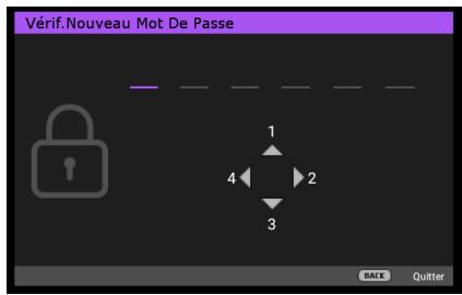 BENQ TK850I - Définition d'un mot de passage - 1