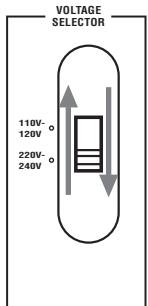 YAMAHA AV 3101 - Selectionnez la position du sélecteur (haut ou bas) avec un tournevis à tête plate selon votre tension secteur locale. - 1