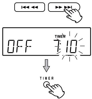 TEAC SL-B920 - Utilisez les touches de saut (1▲/▶▶) pour régler les minutes, puis appuyez sur la touche TIMER. - 1