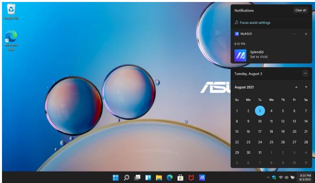 ASUS N6506MVU9 - Ouvrir les Actions rapides - 3