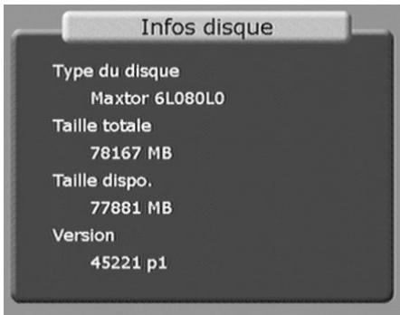 C6V PVR-D80 - Infos disque - 4
