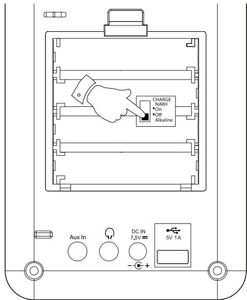 ROBERTS BLUTUNE T2 - Utilisation de la batterie à l'aide de batteries alcalines (Voir page 31). - 1