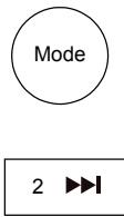 ROBERTS BLUTUNE T2 - Rappel d'une préselection à l'aide des touches de préselection 1 - 5 - 2