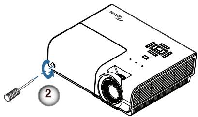 OPTOMA X600 - Remplacement de la lampe - 5