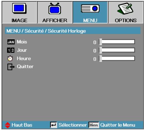 OPTOMA X600 - Sécurité Horloge - 1