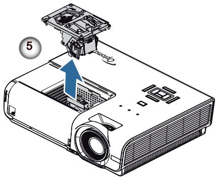 OPTOMA X600 - Remplacement de la lampe - 8