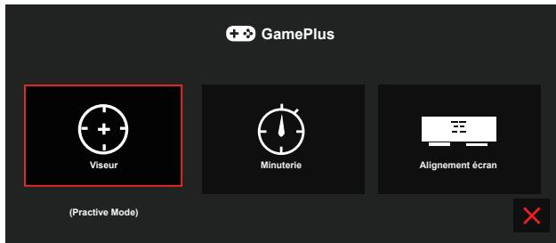 ASUS MB166CR - Menu principal de GamePlus - 1