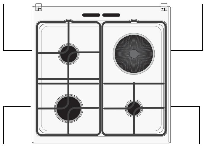 ARTHUR MARTIN M 6732 CCM BRUNE - La table de cuisson - 1