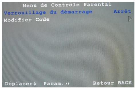 SAGEM AXIUM HD-L32T - Pour définir le contrôle parental - 3