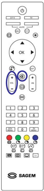 SAGEM AXIUM HD-L32T - Pour rétablir le son - 1
