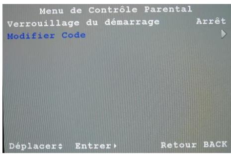 SAGEM AXIUM HD-L32T - Pour définir ou modifier le code - 1
