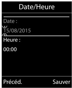 GIGASET SCULPTURE CL750 ZEBRA - Régler la date et l'heure - 5