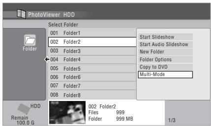PIONEER DVR-SCI-2 - Sélectionnez l'item 'Multi-Mode' dans le menu. - 1