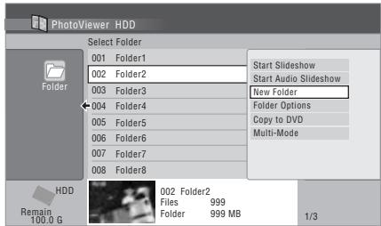 PIONEER DVR-SCI-2 - Creation d'un nouveau dossier - 3
