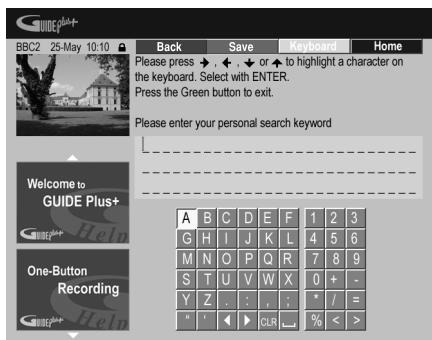 PIONEER DVR-SCI-2 - + 3 Entrez un mot-clé qui doit être mentionné sur le menu. - 1