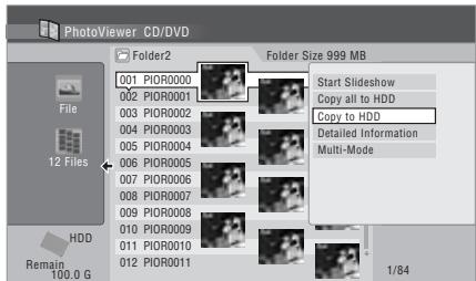 PIONEER DVR-SCI-2 - Sélectionnez l'item 'Copy to HDD' dans le menu. - 1