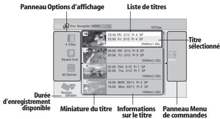 PIONEER DVR-SCI-2 - DSCNAVIGATOR Affichez la page Disc Navigator. - 1