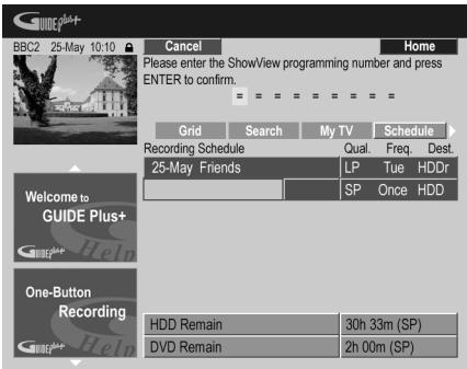 PIONEER DVR-SCI-2 - Preparation d'un enregistrement ShowViewTM - 2