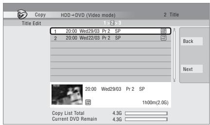 PIONEER DVR-SCI-2 - Sélectionnez 'Next' pour acceder à la page Title Edit. - 1