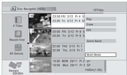 PIONEER DVR-SCI-2 - Sélectionnez 'Multi-Mode' sur le menu des commandes. - 2