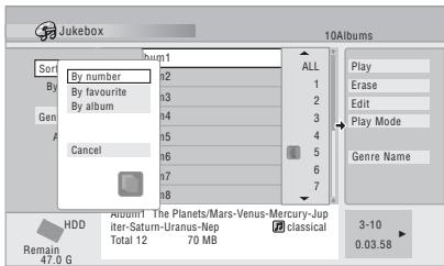 PIONEER DVR-SCI-2 - Choix de la presentation de l'album - 1