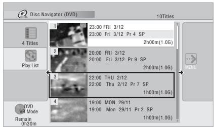 PIONEER DVR-SCI-2 - Sélectionnez un autre titre à fusionner avec le premier. - 1